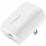 Belkin BoostCharge USB-C&reg; Wall Charger 20W - Power Adapter - 20 W (Fleet Network)