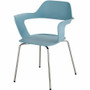 Safco Bandi Shell Stack Chair - Set of 2, Blue - Polypropylene Seat Material - Blue Back Color - Polypropylene, Plastic Back Material (Fleet Network)