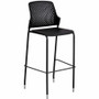 Safco Next Stackable Bistro-Style Chairs, Black, Pack of 2 - Black Seat Color - Polypropylene Seat Material - Black Back Color - Back (Fleet Network)