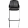 Safco Next Stackable Bistro-Style Chairs, Black, Pack of 2 - Black Seat Color - Polypropylene Seat Material - Black Back Color - Back (Fleet Network)