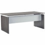 Safco Medina 72" Straight Desk - Beveled Edge - Material: Medium Density Fiberboard (MDF) - Finish: Gray Steel, Silver - Durable, Leg (Fleet Network)