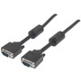 Manhattan VGA Monitor Cable (with Ferrite Cores), 3m, Black, Male to Male, HD15, Cable of higher SVGA Specification (fully Shielding - (Fleet Network)