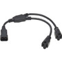 Tripp Lite series Splitter Cord - For Computer, PDU, Printer, Scanner, Server, UPS - 125 V AC / 13 A - Black - 1.5 ft (0.46 m) Cord - (Fleet Network)