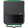 Samsung Galaxy Z Flip4 Silicone Cover with Strap - For Samsung Galaxy Z Flip4 Smartphone - Black - Silicone (EF-GF721TBEGCA)