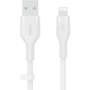 Belkin USB-A Cable with Lightning Connector - 6.6 ft (2 m) Lightning/USB Data Transfer Cable for iPhone, iPad, iPod, iPad Pro, iPad - (CAA008BT2MWH)