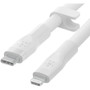 Belkin USB-C Cable with Lightning Connector - 6.6 ft (2 m) Lightning/USB-C Data Transfer Cable for iPhone, iPad, iPod, iPad Pro, iPad (CAA009BT2MWH)