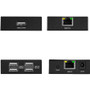 SIIG 4 Port USB 2.0 Hub Extender With Metal Black Housing Extended Range 492 Ft For Multiple Devices Network RJ-45 Mm X JU-EX0411-S1