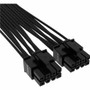 Corsair CP-8920331 Premium Internal Power Cord - 12VHPWR to PCI-E - 2. 1 ft (0. 65 m) Black Cable