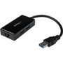 StarTech.com 2 Port USB 3.0 Hub with Ethernet - USB 3.0 x 2 - Gigabit Ethernet Network Adapter for Windows / Mac / Chrome - Add and to (Fleet Network)