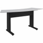 Middle Atlantic Forum Series Arc Table for 3 People - 38in Height - Designer White Table Top with Dark Table Base - Designer White Arc (Fleet Network)
