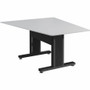 Middle Atlantic Forum Series Angle Table for 3 - 5 People - 59in Length - Designer White Table Top with Dark Table Base - Designer Top (Fleet Network)
