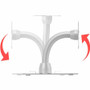 CTA Digital ADD-PARATW VESA-Compatible Cable Management Gooseneck & Base Plate - White - 75 x 75/100 x 100 Mount - Heavy-Duty Steel