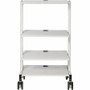 Tripp Lite series Mobile Workstation with Adjustable Shelves, Locking Casters, TAA - 4 Shelf - 44.09 lb (20 kg) Load Capacity - 4 - 4" (WWSSRSTAA)