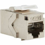 Tripp Lite series Cat6a Shielded Snap-In Coupler (RJ45 F/F), TAA - 1 x RJ-45 Keystone Female - 1 x RJ-45 Keystone Female - Nickel - - (Fleet Network)