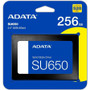 Adata Ultimate SU650 256 GB Solid State Drive - 2.5" Internal - SATA (SATA/600) - Black - Desktop PC Device Supported - 140 TB TBW - (Fleet Network)