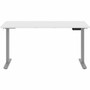 Humanscale eFloat Go 2.0 Sit-Stand Desk - White Rectangle, Laminated Top - Silver 2-stage Leg Base - 2 Legs - Height Adjustable - 58" (Fleet Network)