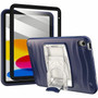 UZBL ShockWave Tablet Case - For Apple, Logitech iPad (10th Generation) Tablet - Grippy Wave Pattern - Deep Blue - Impact Absorbing, - (Fleet Network)