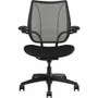 Humanscale Liberty Task - Obsidian Seat Color - Leather, Foam, Plastic Seat Material - Black Back Color - Pinstripe Mesh Back Material (Fleet Network)