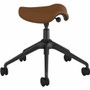 Humanscale F500GCL23FSKNSC Active Pony Saddle Seat Stool - Leather with Foam Cushioning - 5-Star Graphite Base - 5 Casters