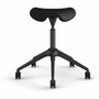 Humanscale Freedom Active Pony Stool Configurator - Onyx Seat Color - Leather, Foam Seat Material - Graphite Frame Color - 5-star Base (Fleet Network)