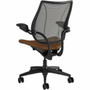 Humanscale L113BN10CL23TFSSNSC Liberty Conference/Task Chair - Saddle Tan Leather Seat - Black Mesh Back - 5-Star Base