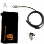 Noble NG04T Cable Lock - 6 ft (1.83 m) Cable - Patented T-bar/Master Keyed Lock - Silver - Stainless Steel, PVC Coated Braided Steel - (Fleet Network)