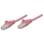 Intellinet Network Patch Cable, Cat6, 7.5m, Pink, CCA, U/UTP, PVC, RJ45, Gold Plated Contacts, Snagless, Booted, Lifetime Warranty, - (Fleet Network)