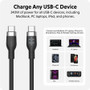 Targus HJ4002BKGL HyperJuice 240W USB-C to USB-C Charging Cable - 6ft/2m - Tangle-Resistant - Black