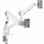 Alogic Glide Mounting Arm for Monitor, Flat Panel Display, Curved Screen Display - White - 2 Display(s) Supported - 17" to 35" Screen (Fleet Network)