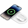 Belkin 2-in-1 Magnetic Wireless Charging Pad with Qi2 15W - For Qi2-enabled Device - Input connectors: USB - Magnetic (WIZ021TTWH)