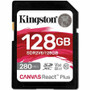 Kingston SDR2V6/128GB Canvas React Plus 128 GB SDXC UHS-II V60 - 280 MB/s Read - 100 MB/s Write - Class 10/U3 - Lifetime Warranty