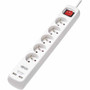 Eaton PS5F3USB 5-Outlets Power Strip - 5 x French/Belgian - 9.8 ft (3 m) Cord - 16 A Current - 230 V AC Voltage - Strip - White (Fleet Network)