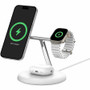 Belkin BoostCharge Pro Cradle - Wireless - iPhone, Apple Watch, AirPods - 3 Slot - Qi2 - Charging Capability - White (WIZ023ttWH)