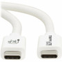 Tripp Lite series USB4 40Gbps Cable (M/M) - USB-C, 8K 60 Hz, 240W PD Charging, White, 1 m (3.3 ft) - 3.3 ft (1 m) USB4 Data Transfer - (U521-1P0M-WH)