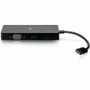 C2G USB-C&reg; Multiport Adapter, 4-in-1 Video Adapter with HDMI&reg;, DisplayPort™, DVI, and VGA - 4K 60Hz - for Desktop PC, - (C2G54454)