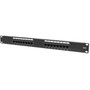 Intellinet Patch Panel, Cat6, UTP, 16-Port, 1U, Black - 16 Port(s) - 16 x RJ-45 - 1U High - 19" Wide - Rack-mountable (Fleet Network)