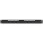 Intellinet Patch Panel, Cat6, UTP, 16-Port, 1U, Black - 16 Port(s) - 16 x RJ-45 - 1U High - 19" Wide - Rack-mountable (519526)