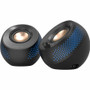 Creative 51MF1715AA000 Pebble X 2.0 Bluetooth Speaker System - 15W RMS - Black - 60Hz-20kHz - USB-C & AUX