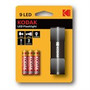Kodak 9 LED Flashlight Compact IP62 Rated With Included AAA Batteries Black Bateries 7064