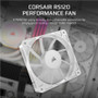 Corsair CO-9050192-WW RS120120mm PWM Fan - White - 1 Pack - 72.80 CFM Airflow - 2100 RPM - Magnetic Dome Bearing
