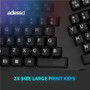 Adesso EASYTOUCH 150 Keyboard - USB Wired - 104 Keys - CHERRY MX Brown Switches - CoPilot Hot Keys - Illuminated Ergonomic - English (US)