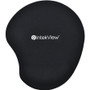 Intekview Rounded Gel Wrist Mouse Pad Black 160g - 1" (25.40 mm) Height x 8" (203.20 mm) Width - Black - Silicone - 1 (Fleet Network)
