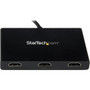 StarTech.com 3 Port Mini DisplayPort MST Hub - 4K 30Hz - Mini DP to HDMI Video Splitter for Multiple Monitors - mDP to HDMI - Use this (MSTMDP123HD)