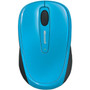 Microsoft Wireless Mobile Mouse 3500 - BlueTrack - Wireless - 16.40 ft (5000 mm) - Radio Frequency - 2.40 GHz - Cyan Blue - USB 2.0 - (Fleet Network)