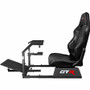 GTR Simulator GTA-S-S105LBK Simulation Cockpit - Steel Alloy Frame - Adjustable Wheel - Pedal - Seat & Gear Shifter Mount for Gaming