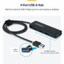 StarTech.com H5A4A-USB-HUB-2 4-Port USB-A Hub - 5Gbps Bus-Powered with 2ft Cable & 70% PCR Plastic
