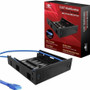 Vantec HDA-502H Drive Bay Adapter for 5.25" - USB 3.0 Host Interface Internal - Black - Hot Swappable Bays - 1 x HDD Supported - 1 x - (Fleet Network)