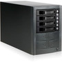 RAIDage JAGE5BT4HDBK Drive Enclosure 12Gb/s SAS, SATA/600 - Mini-SAS HD Host Interface Tower - Black - Hot Swappable Bays - 4 x HDD - (Fleet Network)