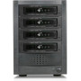 RAIDage JAGE5BT4-T7DE Drive Enclosure 12Gb/s SAS, SATA/600 - Mini-SAS HD Host Interface Tower - Black - Hot Swappable Bays - 4 x HDD - (Fleet Network)