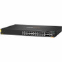 Aruba JL725B#ACD CX 6200F 24-Port Gigabit PoE+ Managed Switch - 4x SFP+ Uplinks - 370W PoE Budget - Layer 3 - 1U Rack-Mountable